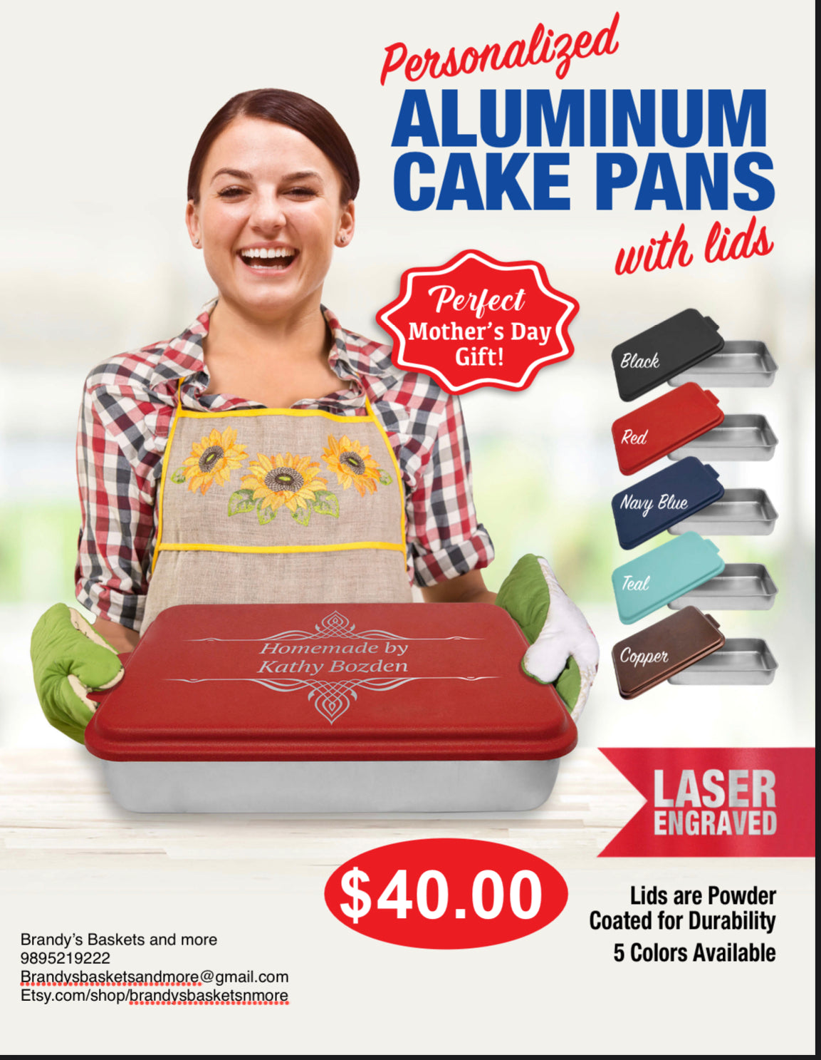 Laser Engraved Cake Pan