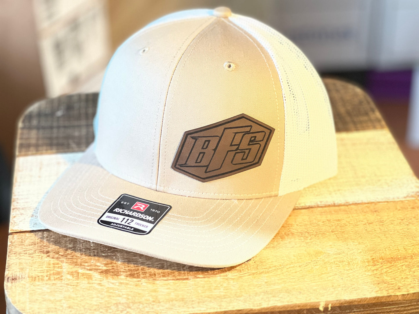 Hat with Leatherette Patch