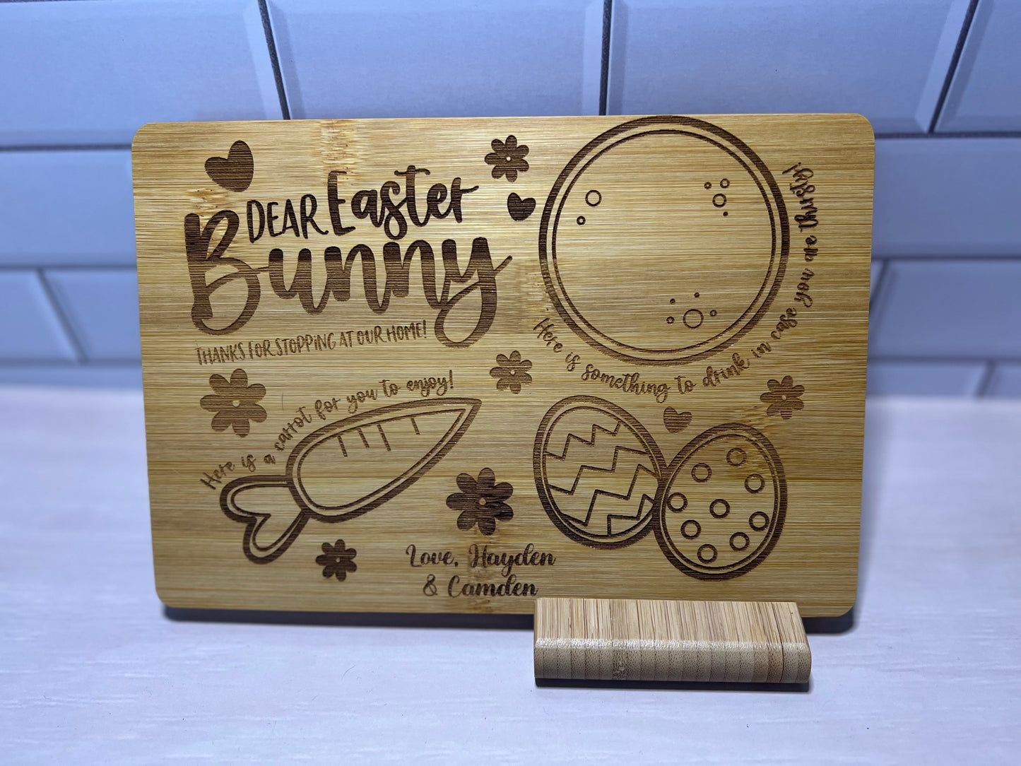 Personalized Easter Bunny Board