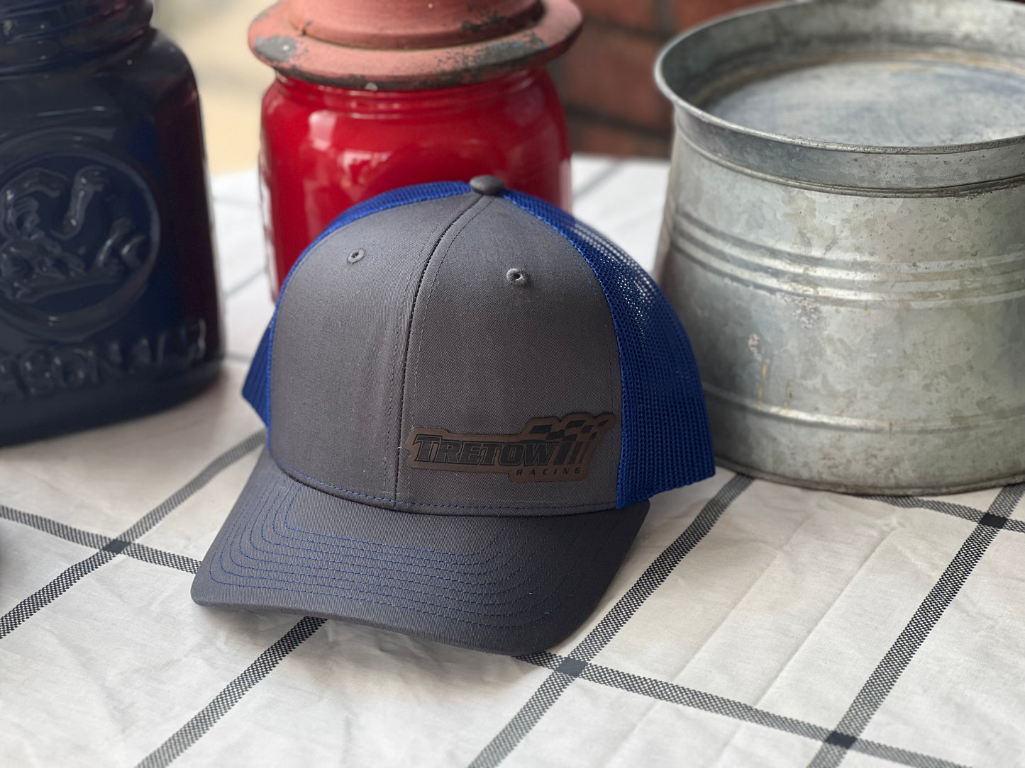 Hat with Leatherette Patch
